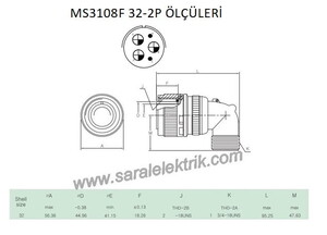 MS3108F 32-2P Askeri Konnektör-KUKDONG #3