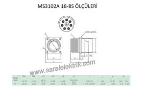 MS3102A 18-8S Disi Askeri Konnektör-KUKDONG #3