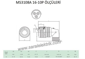 MS3108F 16-10P Askeri Konnektör-KUKDONG #3