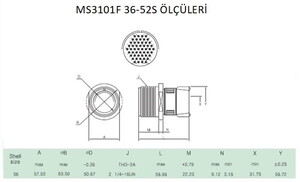 MS3101F 36-52S Disi Askeri Konnektör-KUKDONG #2