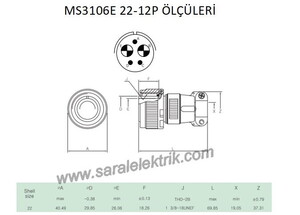 MS3106E 22-12P Askeri Konnektör-KUKDONG #3