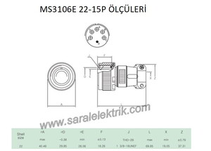 MS3106E 22-15P Askeri Konnektör-KUKDONG #3