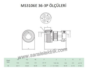 MS3106E 36-3P Askeri Konnektör-KUKDONG #3