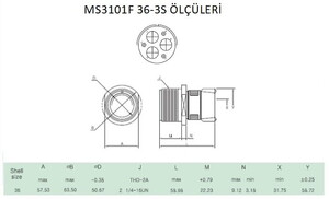 MS3101F 36-3S Disi Askeri Konnektör-KUKDONG #2