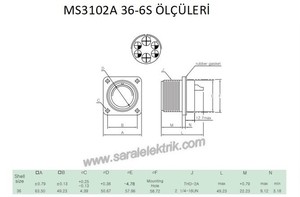 MS3102A 36-6S Disi Askeri Konnektör-KUKDONG #3