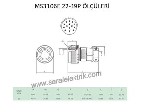 MS3106E 22-19P Askeri Konnektör-KUKDONG #3