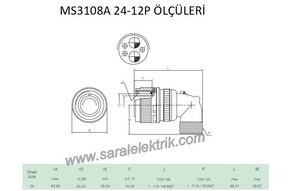 MS3108F 24-12P Askeri Konnektör-KUKDONG #3