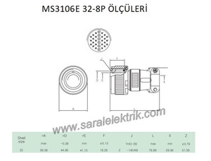 MS3106E 32-8P Askeri Konnektör-KUKDONG #3