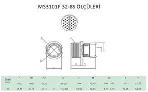 MS3101F 32-8S Disi Askeri Konnektör-KUKDONG #2