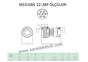 MS3106E 22-28P Askeri Konnektör-KUKDONG #3