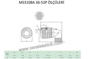 MS3108F 36-52P Askeri Konnektör-KUKDONG #3