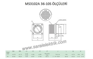 MS3102A 36-10S Disi Askeri Konnektör-KUKDONG #3