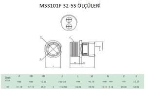 MS3101F 32-5S Disi Askeri Konnektör-KUKDONG #2