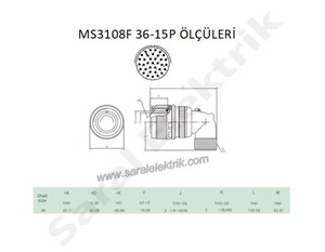 MS3108F 36-15P Askeri Konnektör-KUKDONG #3