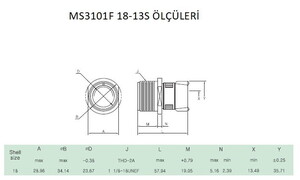 MS3101F 18-13S Disi Askeri Konnektör-KUKDONG #2