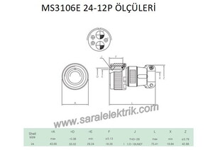 MS3106E 24-12P Askeri Konnektör-KUKDONG #3