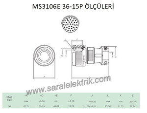 MS3106E 36-15P Askeri Konnektör-KUKDONG #3