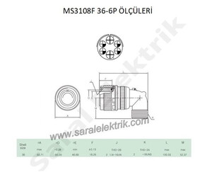 MS3108F 36-6P Askeri Konnektör-KUKDONG #3