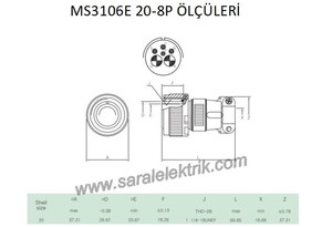 MS3106E 20-8P Askeri Konnektör-KUKDONG #3