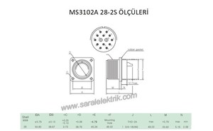 MS3102A 28-2S Disi Askeri Konnektör-KUKDONG #3