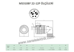 MS3108F 22-12P Askeri Konnektör-KUKDONG #3