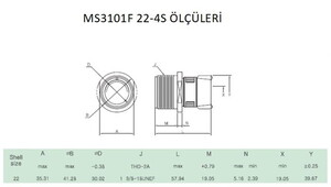 MS3101F 22-4S Disi Askeri Konnektör-KUKDONG #2