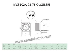 MS3102A 28-7S Disi Askeri Konnektör-KUKDONG #3