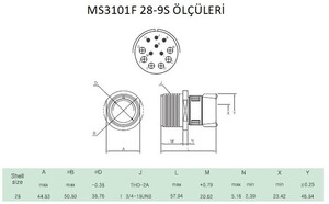 MS3101F 28-9S Disi Askeri Konnektör-KUKDONG #2