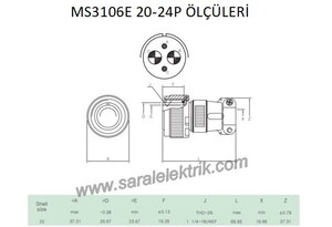 MS3106E 20-24P Askeri Konnektör-KUKDONG #3