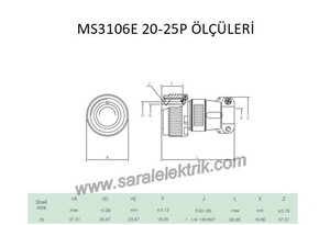 MS3106E 20-25P Askeri Konnektör-KUKDONG #3