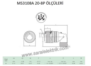 MS3108F 20-8P Askeri Konnektör-KUKDONG #3