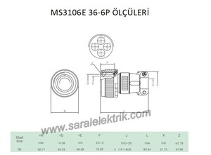 MS3106E 36-6P Askeri Konnektör-KUKDONG #3