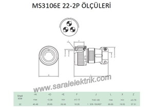 MS3106E 22-2P Askeri Konnektör-KUKDONG #3