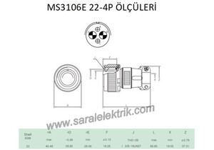 MS3106E 22-4P Askeri Konnektör-KUKDONG #3