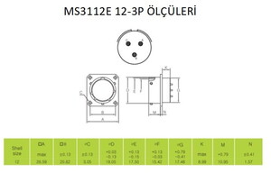 MS3112E 12-3P Askeri Konnektör-KUKDONG #2