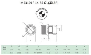 MS3101F 14-3S Disi Askeri Konnektör-KUKDONG #2