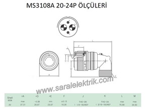 MS3108F 20-24P Askeri Konnektör-KUKDONG #3