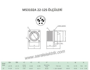 MS3102A 22-12S Disi Askeri Konnektör-KUKDONG #3