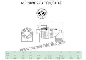 MS3108F 22-4P Askeri Konnektör-KUKDONG #3