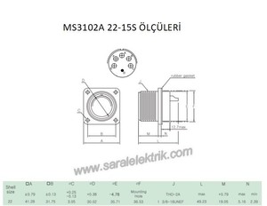 MS3102A 22-15S Disi Askeri Konnektör-KUKDONG #3