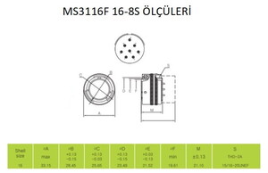 MS3116F 16-8S Askeri Konnektör-KUKDONG #2