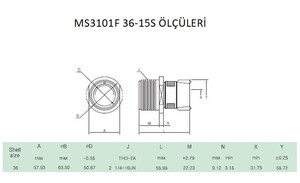 MS3101F 36-15S Disi Askeri Konnektör-KUKDONG #2