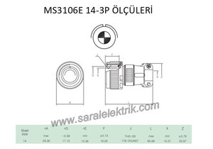 MS3106E 14-3P Askeri Konnektör-KUKDONG #3