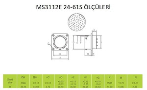 MS3112E 24-61S Dişi Askeri Konnektör-KUKDONG #2