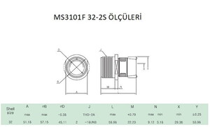 MS3101F 32-2S Disi Askeri Konnektör-KUKDONG #2