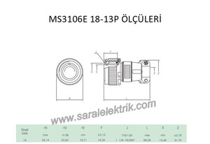 MS3106E 18-13P Askeri Konnektör-KUKDONG #3