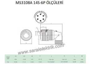 MS3108F 14S-6P Askeri Konnektör-KUKDONG #3