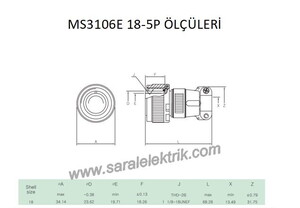 MS3106E 18-5P Askeri Konnektör-KUKDONG #3