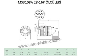 MS3108F 28-16P Askeri Konnektör-KUKDONG #3