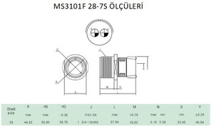 MS3101F 28-7S Disi Askeri Konnektör-KUKDONG #2